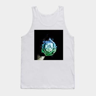 Blue green rose Tank Top